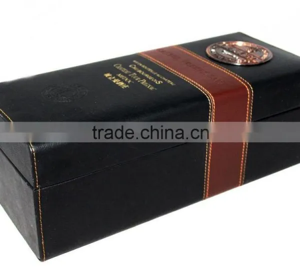 Luxury Faux Leather Wine Box/Wooden Wine Case photo-2
