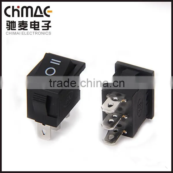Black 21*15 Mini Rocker Switch Without Light 3 Pins T85 3 Way Switch Industrial Switch photo-3