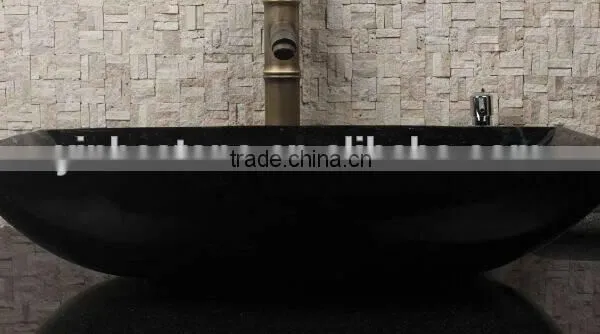Natural Bathroom Customized Polished Granite Wash Basin