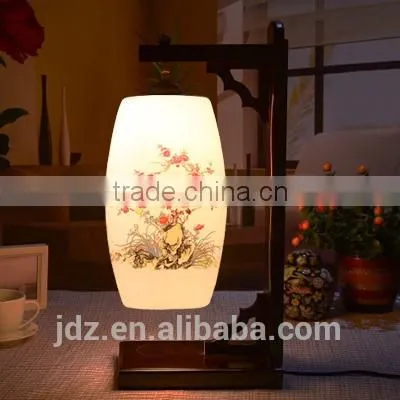 Ceramic Handpainted Antique Wooden Table Lamp for Hotel photo-4