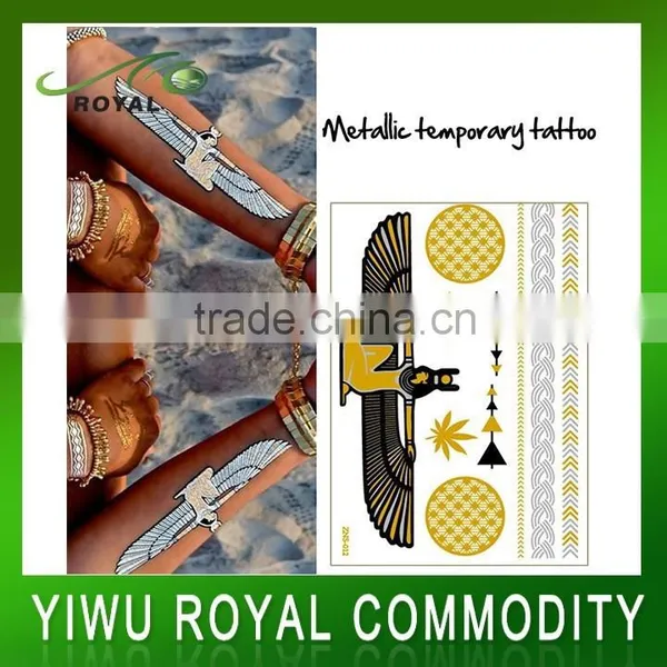 Cool Design Airbrush Body Art Black Gold Temporary Tattoos