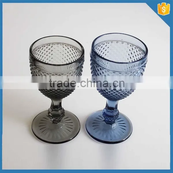 350ml Stemware Pineapple Pattern Coloured Drinking Glass Wine Cup photo-6