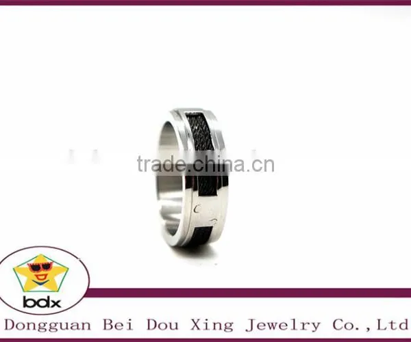 Stainless Steel Wedding Rings Punk Twisted Wire Fashion Rings Engraved Men Women Rings