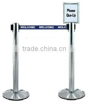 Stainless Steel Frame For Self Retractable Belt Q-Up Stand (Frame Only)