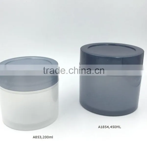 200ml Empty Fashion Cylinder Hair Wax Can Hair Conditioner Jar Transparent Color photo-3