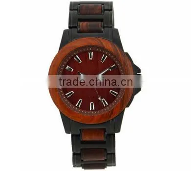2016 New Design Customized Logo Wood Watch Stainless Steel Watch photo-4