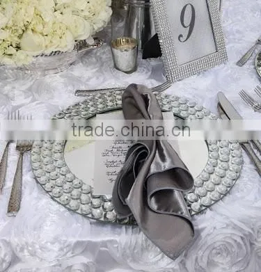 Hot Wedding Crystal Charger Plate