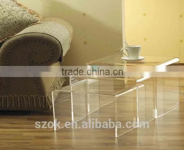 2015 Handmade Clear Acrylic Occasional Tables