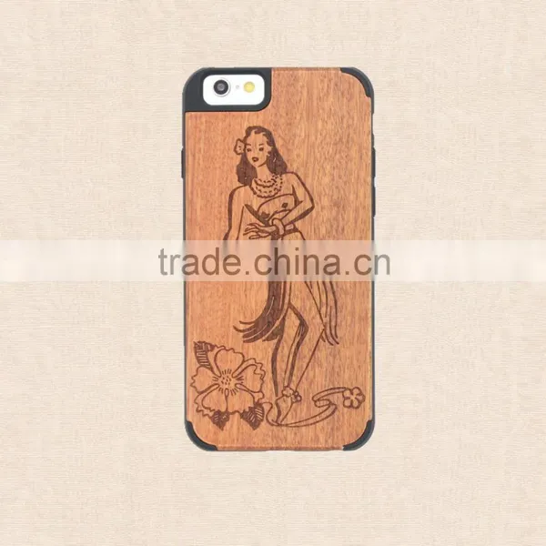 Universal PC and Wood Phone Case With Press Key Custom Design Case for Iphone 6/6 Plus photo-2