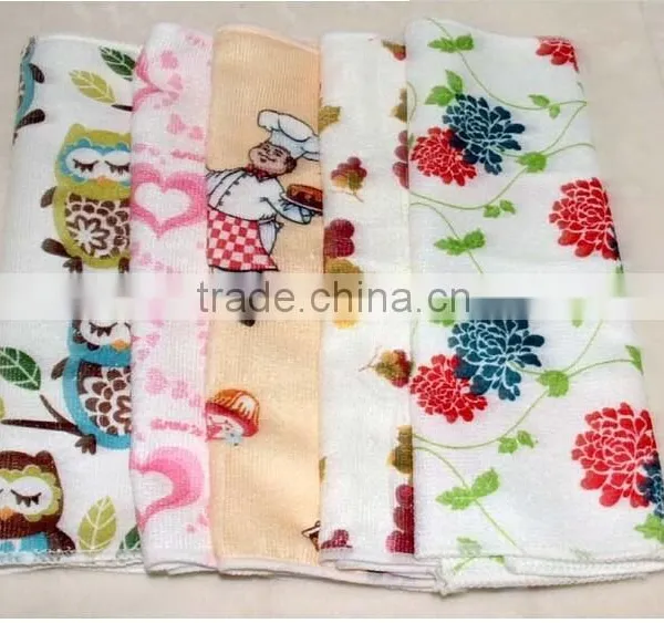 Water Absorbed Plain Solid Colour Transfer Printing Polyester /polyamide Microfiber Towel Set photo-5