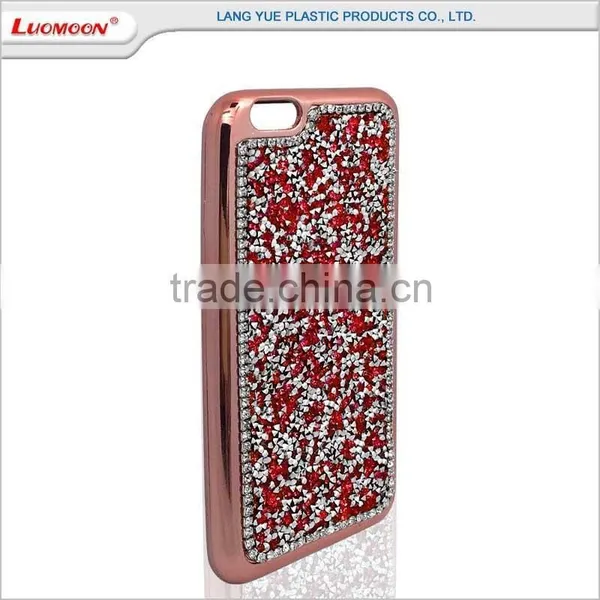 Full Rhinestone Pink Color Plating Soft Tpu Back Cover Case for Vivo Y11 Y21 Y31 Y51 Y28 photo-4