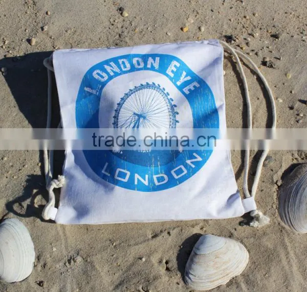 Organic Cotton Drawstring Bags With Logo Printing photo-6