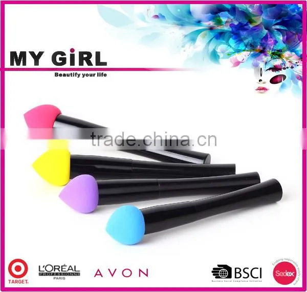 2016 MY GIRL New Beauty Cosmetic Powder Puff , Free Sample Long Handle Powder Puff photo-4