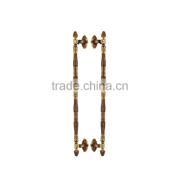 Hotel Entrance Door HK805A RG Copper Door Luxurious Handle photo-2
