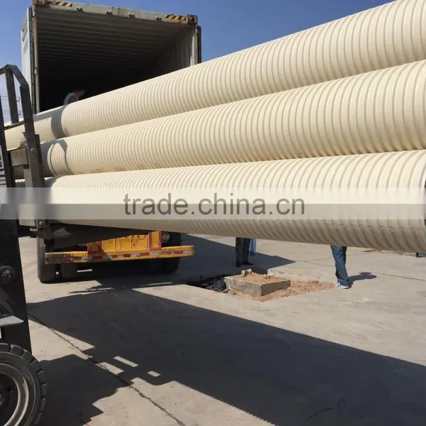 Shandong Double Wall Sewer Pipe PVC Corrugated Drainage Pipe photo-5
