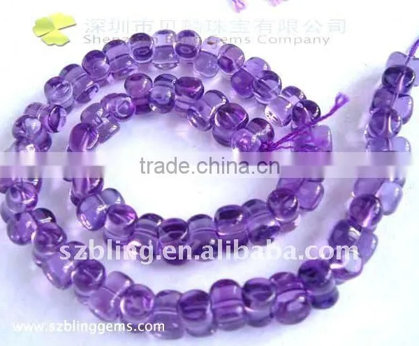 Wholesale gemstone Synthetical Amethyst Funnel shape loose beads