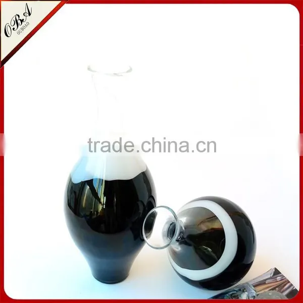Wholesale High-grade Transparent Artificial Blown Clear Glass Vase for Wedding photo-5