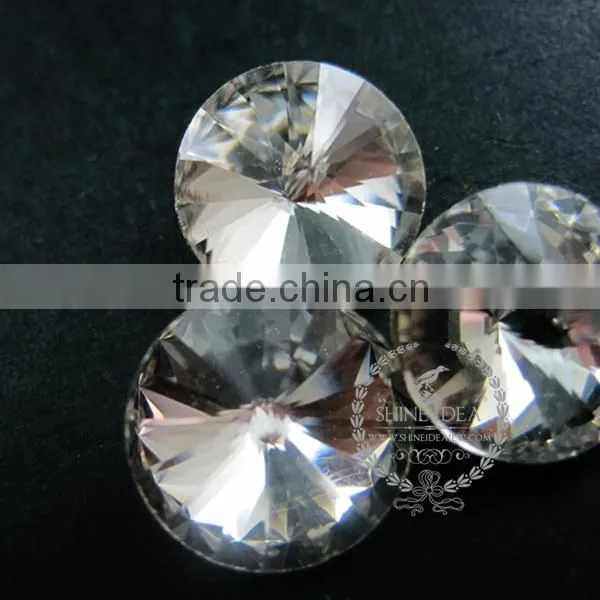 14mm Transparent Glass Round Satellite Sharp Cabochon for DIY Earrings,rings Supplies 4110101 photo-3