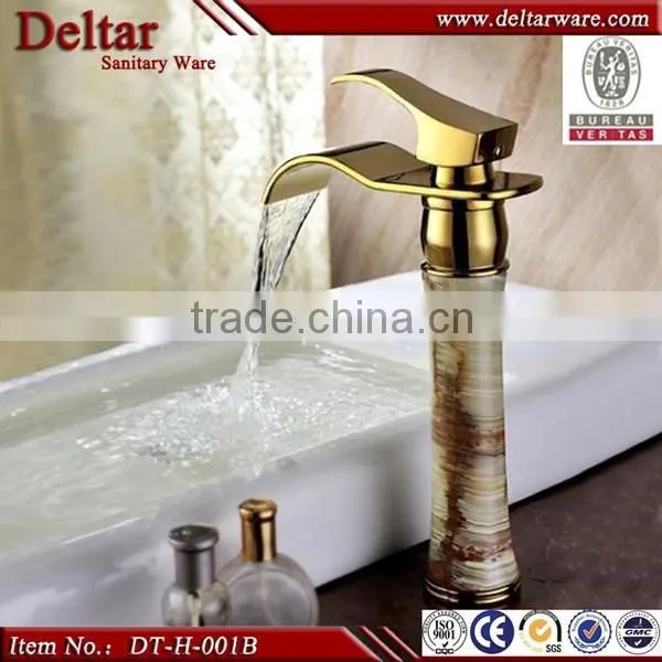 Gold Plated Waterfall Faucet Antique Brass Golden Waterfall Faucet photo-2