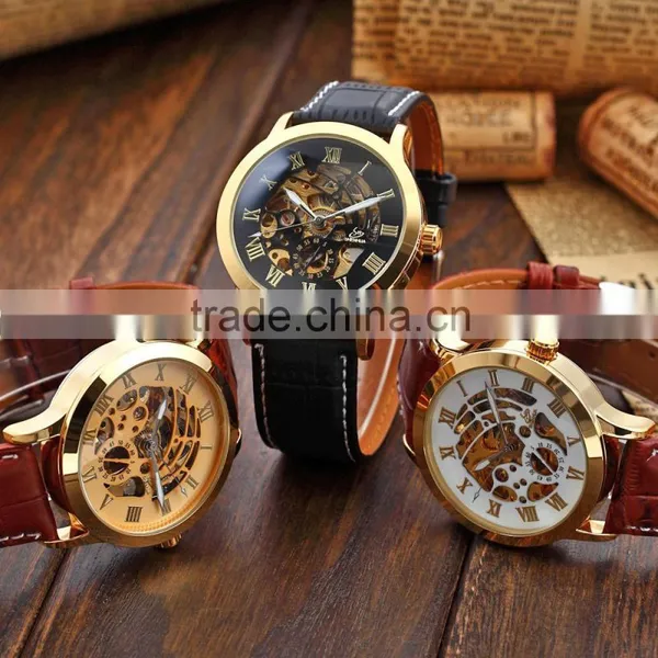 Mens Luxury Roman Dial Automatic Mechanical Stainless Steel Skeleton Sport Watch photo-6
