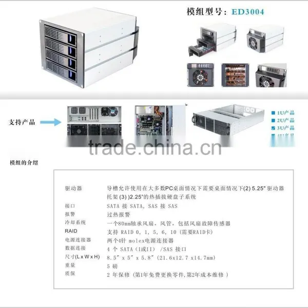 EDNSE 3u Sata1/2/3 And Sas Hdd Trays Hot-swap 6gb Network Storage Kit photo-6
