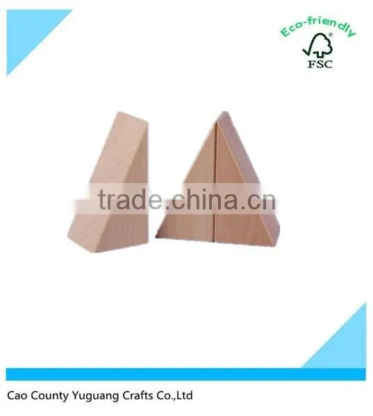 Wholesale Eco-frirndly Triangle Wooden Block
