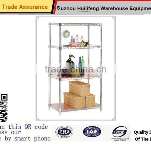 4-Shelf Ventilated Shelving Unit Commonly Used in Industrial and Commercial Uses