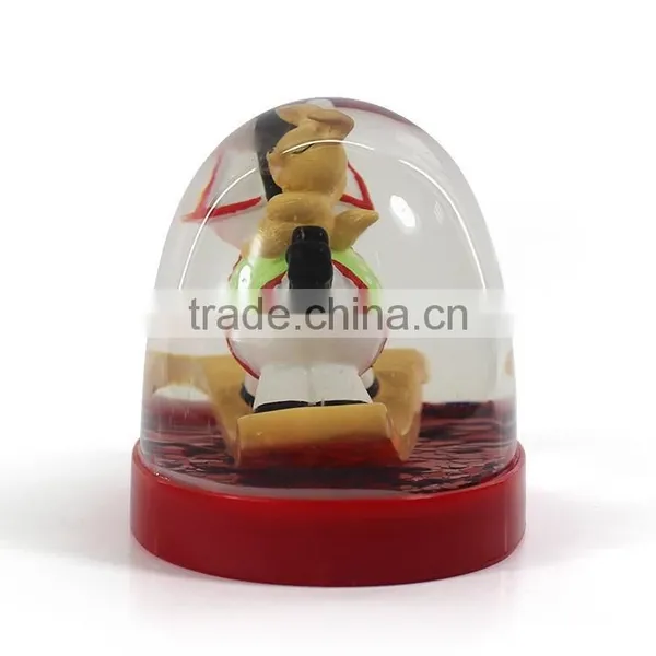 2015 Custom Plastic Snowball With Resin Figurine photo-3