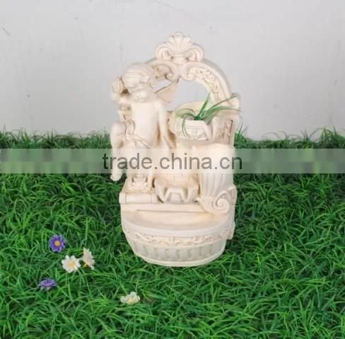 European Style Angle Air Humidifier Resin Water Fountain, Table Top Water Feature