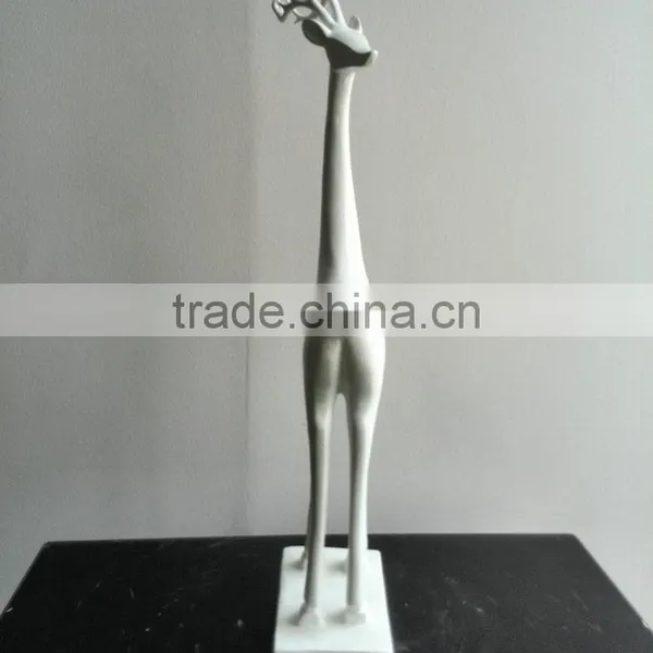 Resin White Reindeer Statue photo-4