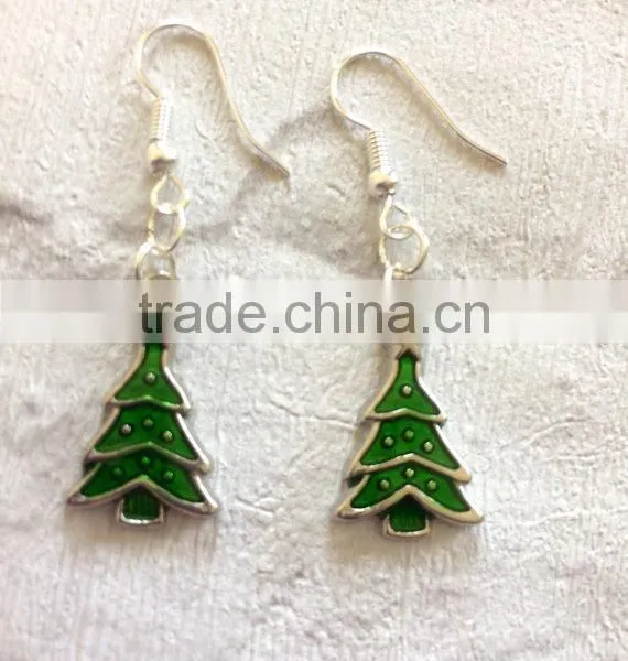 Novelty Christmas Earrings, Tree Earrings, Christmas Tree Earrings photo-3