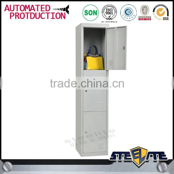 Cloth and Shoe Cabinet 3 Door Personal Small Metal Locker photo-4