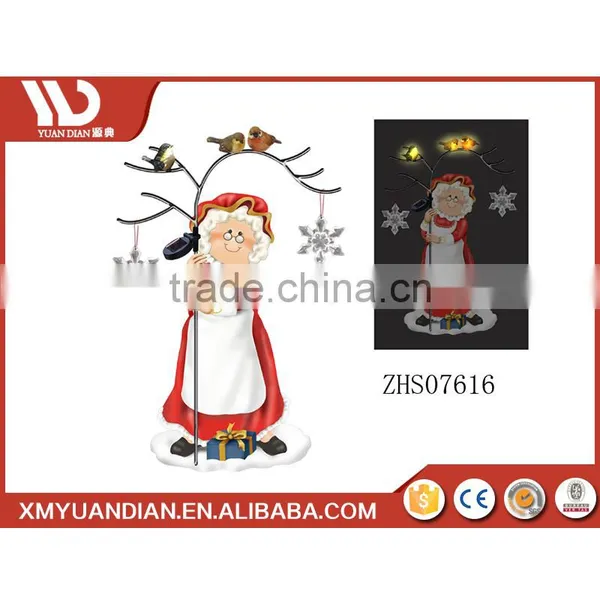 Wholesale Craft Supplies String Led Resin Christmas Ornaments Wholesale String Light With Snowflake Pole photo-4
