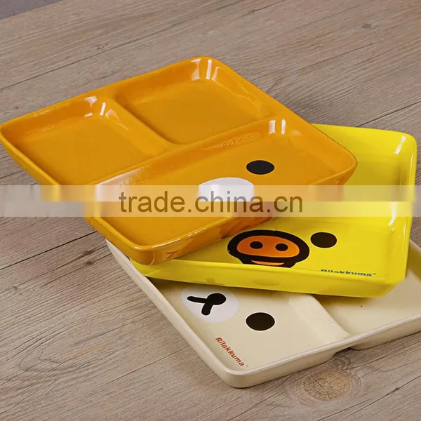 20cm Square Shape Kids Cute Cartoon Animal Dinner Plate photo-3
