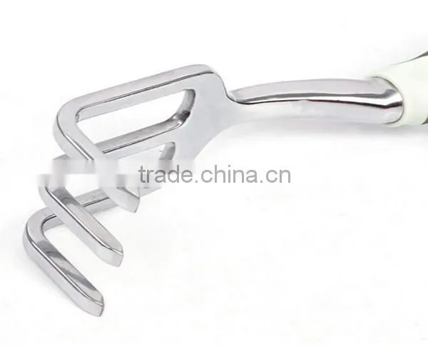 Three Teeth Mini Garden Hand Metal Rake photo-4