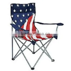 Camping Chair With Flag Painting