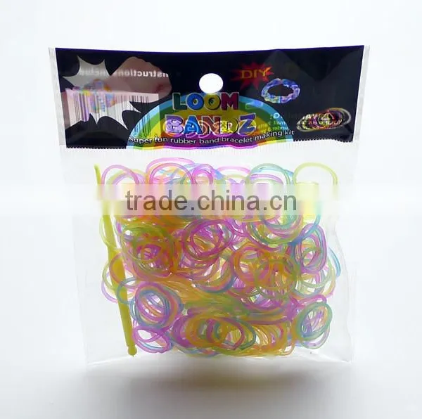 DIY LOOM BANDS BRACELET MAKING KIT INCLUDES 300 Colorful RUBBER BANDS LOOM CLIPS photo-4