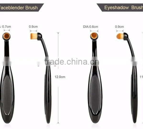 New Professional 10 Pcs Soft Oval Toothbrush Design Makeup Brush Sets Foundation Brushes Cream Contour Powder Blush Conceal photo-3