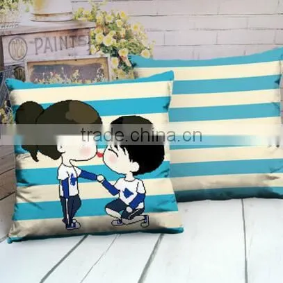 3 d Cross-stitch Pillow Animated Cartoon Lovers Lovely Printing Cross-stitch Pillowcase photo-4