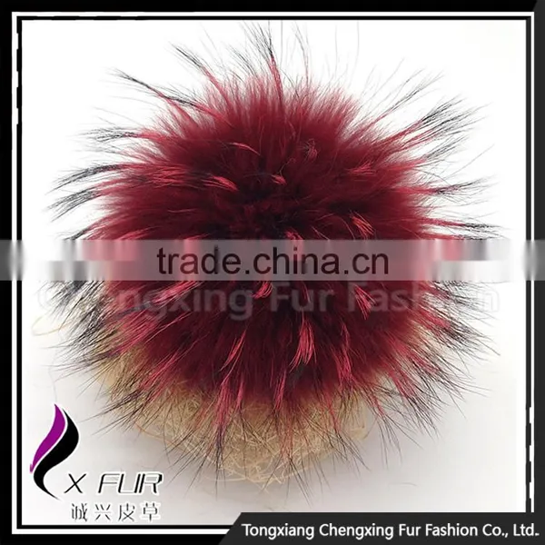 CX-R-50 2017 New Fashion Raccoon Fur Ball Keychain photo-4