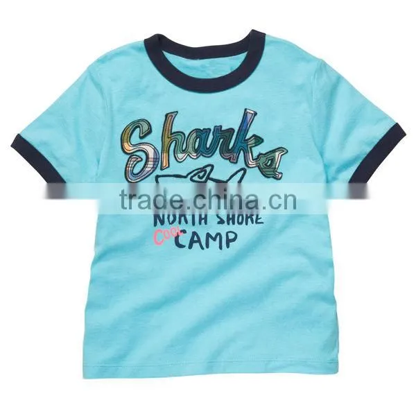 Boys Short-Sleeve Embellished Graphic Ringer t Shirt
