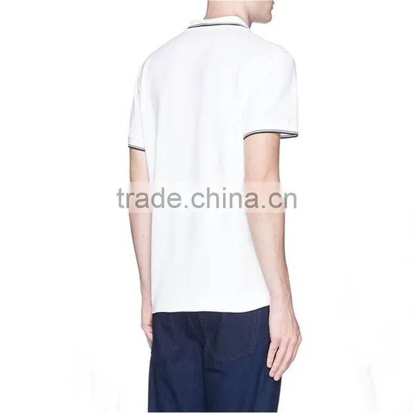 China Wholesale Blank White Polo Shirts Cheap Double Collar Polo Shirt photo-3