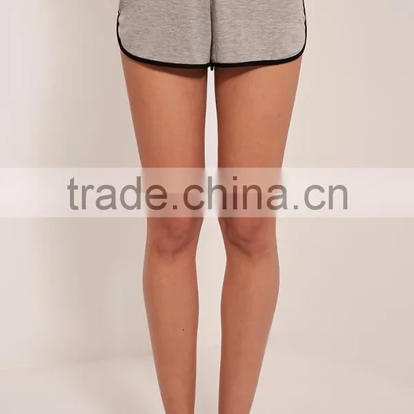 MGOO Women Grey Contrast Runner Shorts Cotton Running Shorts Sport Hot Shorts photo-3