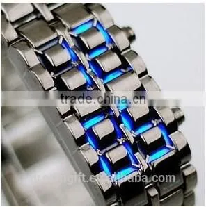 A Level 2016 Hot Lava Style Led Iron Watches Brand Watch Samurai LED Watch Red &blue Light Women&men Style photo-4