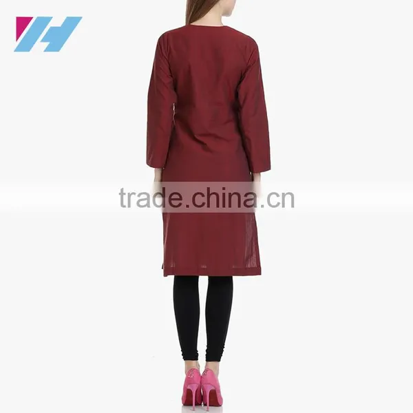 Ladies Fashion Clothing Apparel Cotton Kurta Neck Designs photo-3