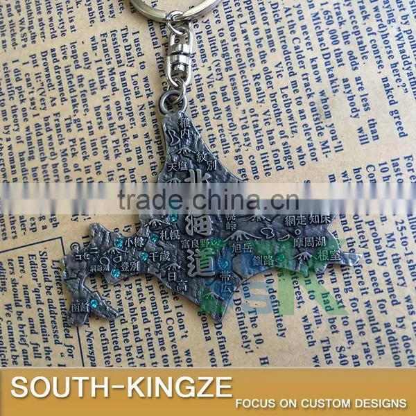 Japan Hokkaido Map Metal Alloy Keychain photo-3