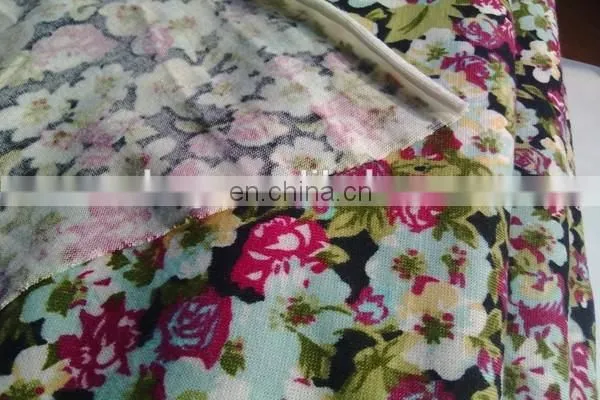 Winfar Textile Wholesale Knitting Flower Printed 32s Ring Spun Rayon Spandex Fabric Viscose photo-3