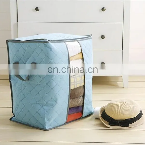 High Quality Thickened & Foldable Colorful Non-woven Carbon Fabric Apperal Quilt Storage Box photo-2