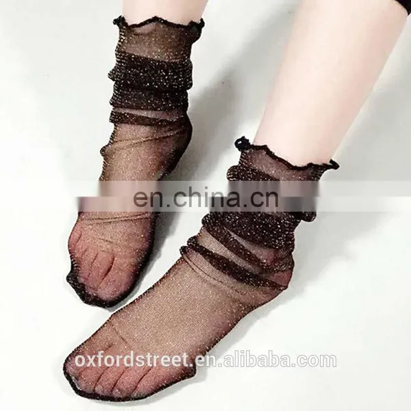 Fashionable Design Breathable Short Fish Net Sock for Women