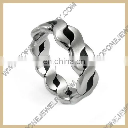 Cheap Wholesale Stainless Steel Personality Infinity Women's Wedding Pink Gold Rings Jewelry Gifts photo-2